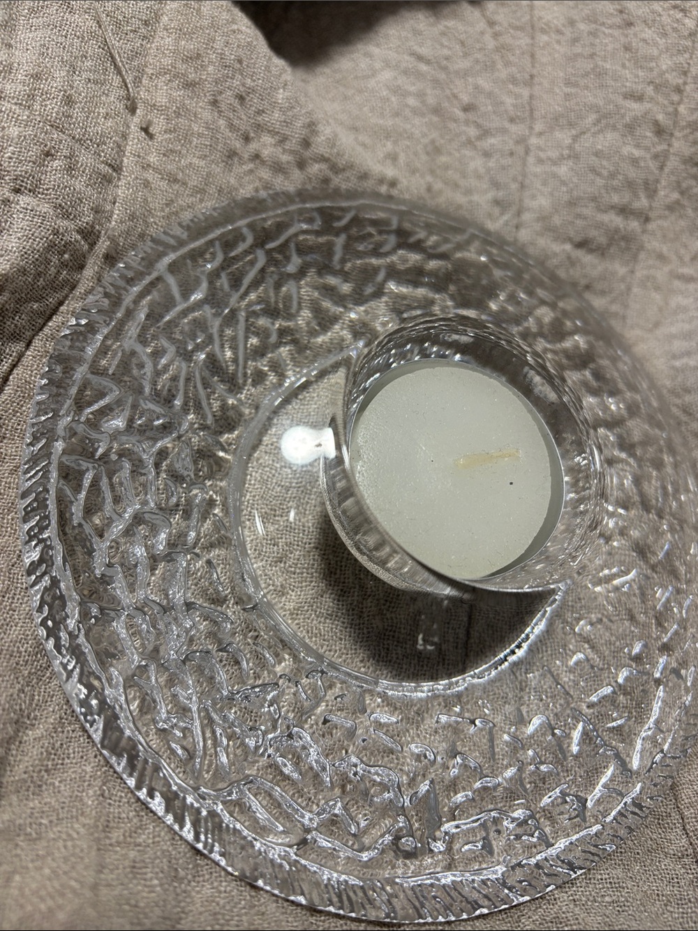 NWOR. Orrefors Decorative votive candle.